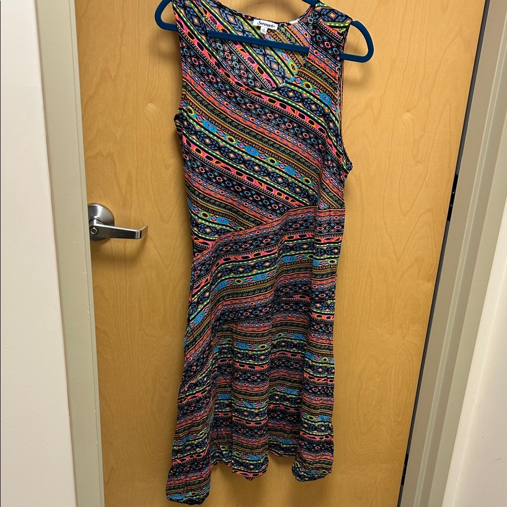 Serengeti Asymmetrical Multicolor Sleeveless Dress